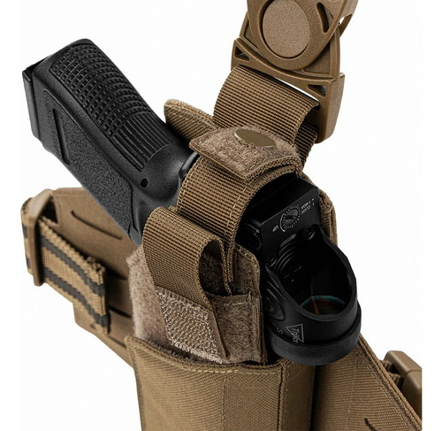 Funda Piernera Pistola Holster Molle Lcs Rds Coyote Condor Orientación De La Mano Diestro