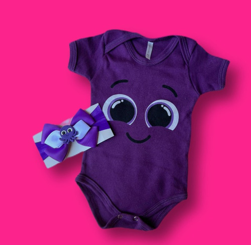 Body + Laço Bolo Fofo Roxo Menina Temático Mesversario