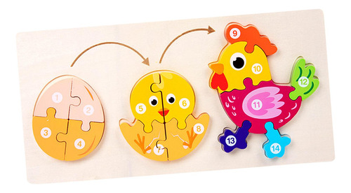 Animais E Quebra-cabeças Coloridos De Madeira Early Learning