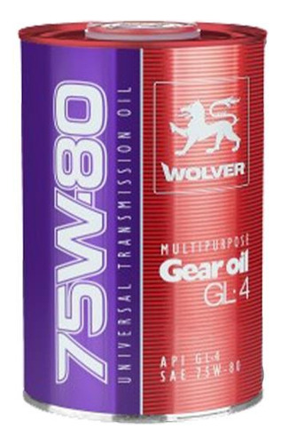 Wolver Multipurpose Gear Oil 75w80 Gl-4 X1lt