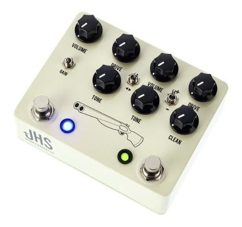 Pedal de efecto JHS Pedals Double Barrel V4 blanco