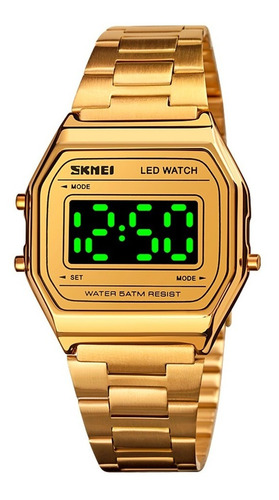 Relógio Unissex Skmei Digital 1646 - Dourado