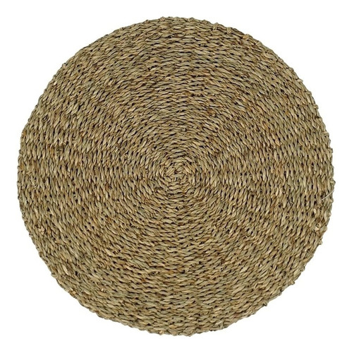 Individual Seagrass Circular 36cm Marrón