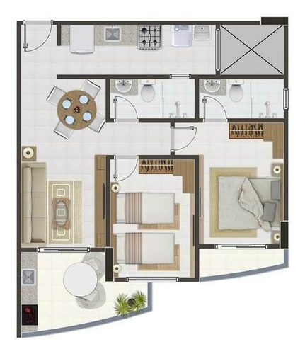 Imagem 2 de 8 de Apartamento - Venda - Canto Do Forte - Praia Grande - Cdl54