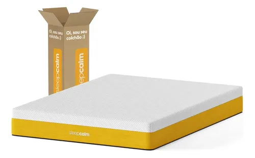 Colchão Sleep Calm Espuma Casal 138x188 | Na Caixa Branco