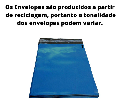 Envelope Plastico Correios Sedex 20x30 100 Azul Lacre