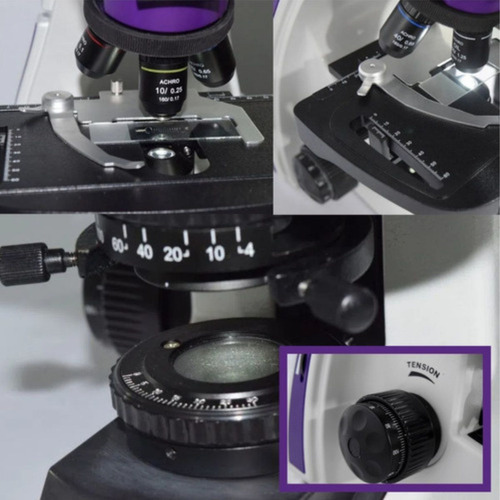 Microscópio Trinocular Acromático + Camera 2,0 Mega Pixels