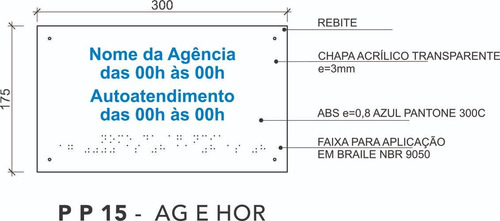 Imagem 2 de 2 de Placas De Sinalização Banrisul Pp-14 E Pp-15