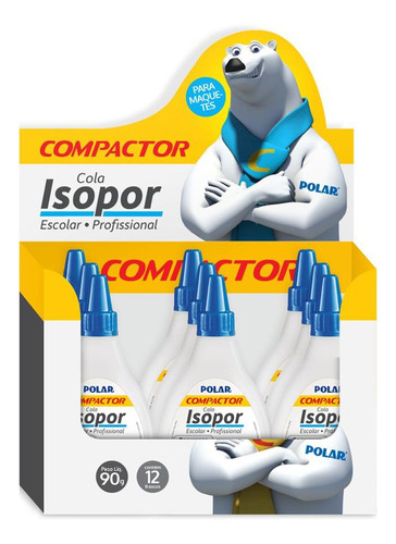 Cola Para Isopor Polar 090g. Cor Branco