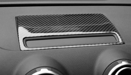 Embellecedor A3 Audi Tablero Radio Pantalla Fibra De Carbono