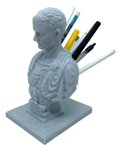 Lapicera De Julio Cesar Busto Decorativo Oficina Escritorio