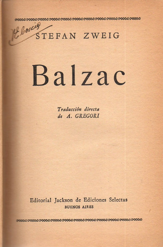 Balzac  -  Stefan Zweig