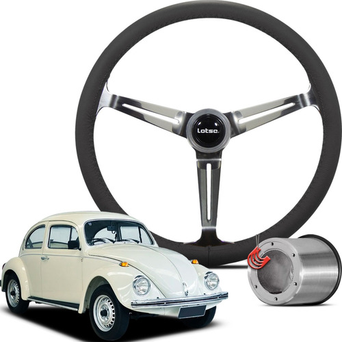 Volante Esportivo Lotse Boxer + Cubo Volkswagen Fusca 77/96