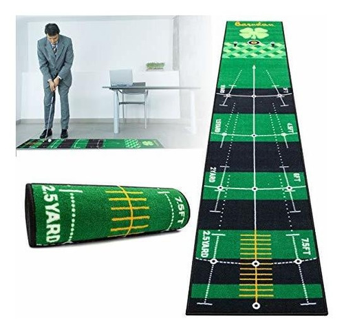 Juego De Salon - Golf Putting Mat For Indoor Practice (green
