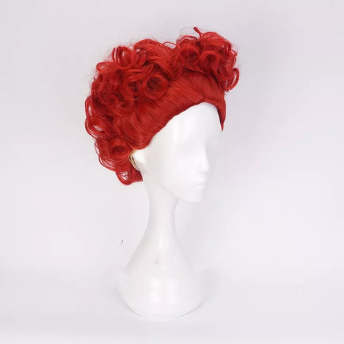 Uma Peruca E Um Boné, Cabelo Vermelho, Traje De Queen Hearts
