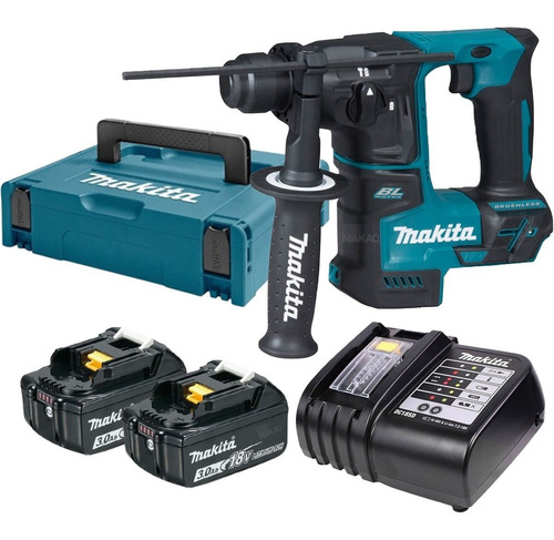 Martelete Makita Rompedor 2 Bat 18v 5ah Dhr171+carreg+maleta Cor Azul-turquesa 110V/220V