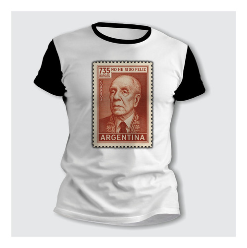 Remeras De Borges En Estampilla Adultos Estampadas - 7814