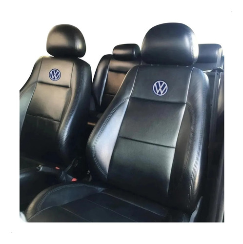 Capa Banco Carro 100% Couro Volkswagen Fox 2019/2020/2021