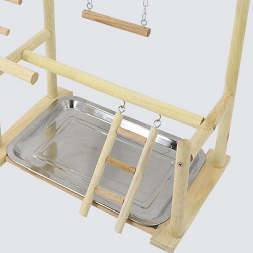 Soporte De Percha Para Loros Con Bandeja De Alimentación De