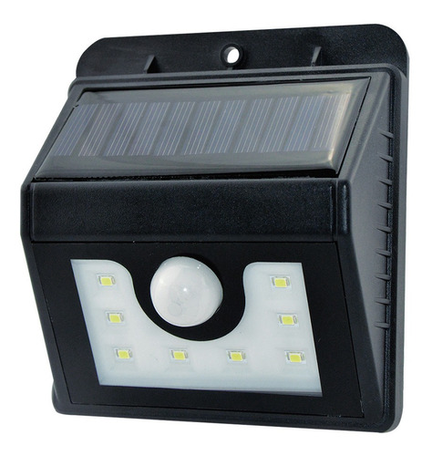 Lámpara Solar Led Exterior Estevez Sensor De Movimiento /luz Color Negro