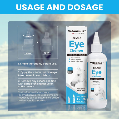 Limpiador Hidratante De Ojos Para Caballos Y Ponis 150 Ml