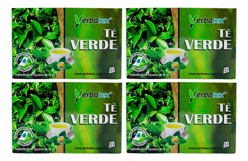 Pack 4 Cajas De Té Vede Con 25 Sobres Cada Uno