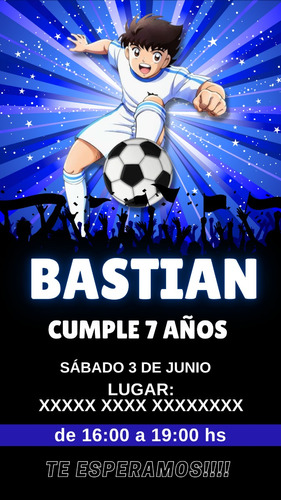 Invitación Digital Supercampeones - Oliver Atom