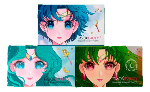 Sailor Moon Paleta De Sombras 18 Colores Favor Beauty