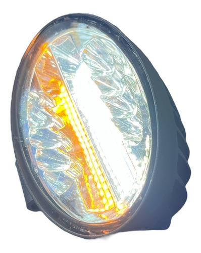 Faro Led Redondo Rectangular 5,5pulgadas Blanco/ámbar 12/24v