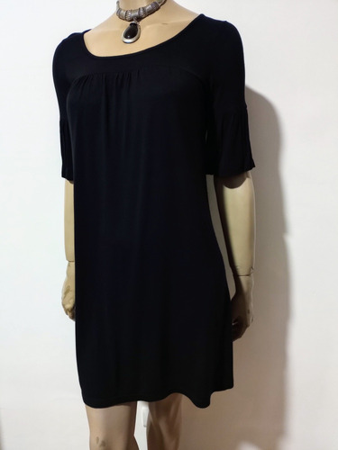 Ayres Vestido Clásico Viscosa Negro Eterno Práctico Talle M