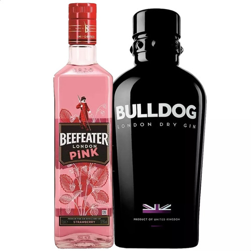 Gin Bulldog London Dry Importado + Beefeater Pink Gin 700ml