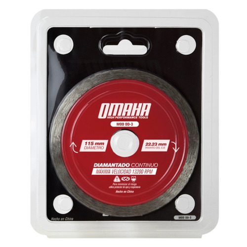 Disco De Corte Diamantado Continuo 115 Mm X 10 Unidad Omaha