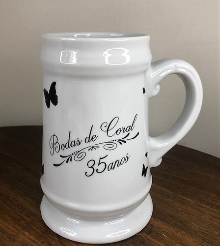 Canecas Para Chopp Bodas De Coral 35 Anos De Casamento 680ml