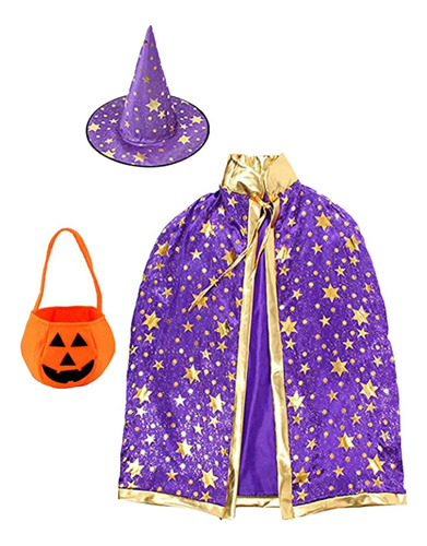 Conjunto De Disfraz De Halloween Para Niños Con Capa De