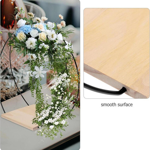 2025 Centro De Mesa Con Aro Floral, Guirnalda De Madera Con