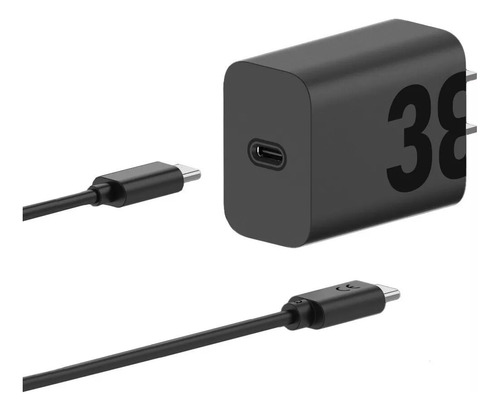 Cargador Motorola Sa38c79911 Usb-c De Pared Con Cable Carga Turbo Negro