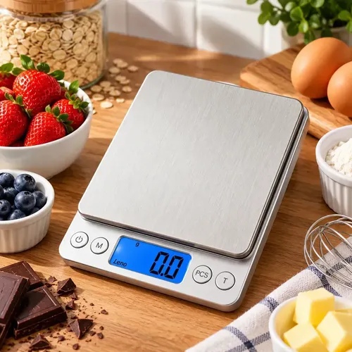 Balança De Precisão 0,1g A 3kg Cozinha Inox 2 Pilhas Inclusa Cinza 3 Kg