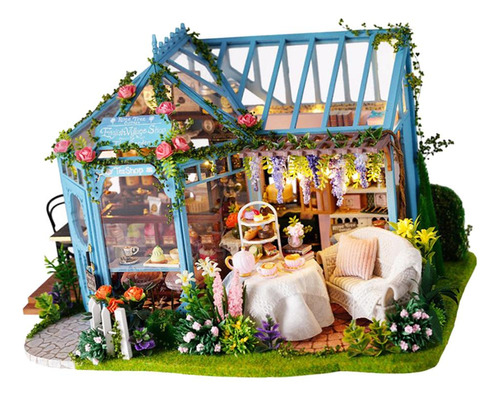 1/24 Diy Modelo De En Miniatura Cake Shop Tea House