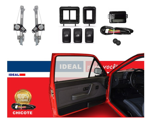 Kit Vidro Elétrico Voyage G1 2p Alarme Positron Exact Travas