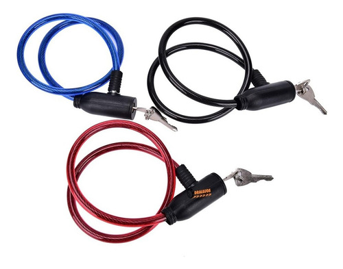 1 Cable Guaya De Seguridad Con Llave   Moto/carro/bicicleta