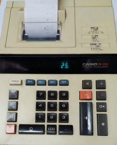 Calculadora Con Impresora Marca Casio Modelo Dr-120s