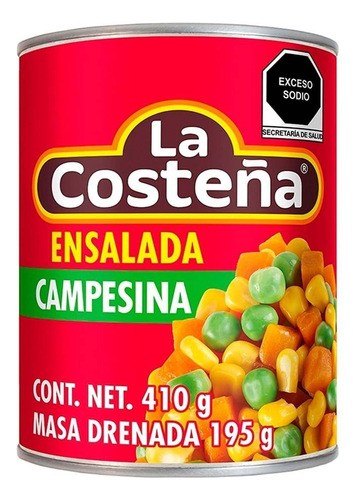 10 Pza Ensalada Campesina La Costeña 410 G