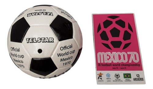 Balón Para Fútbol #2 Mundial México 1970 + Afiche Coleccion