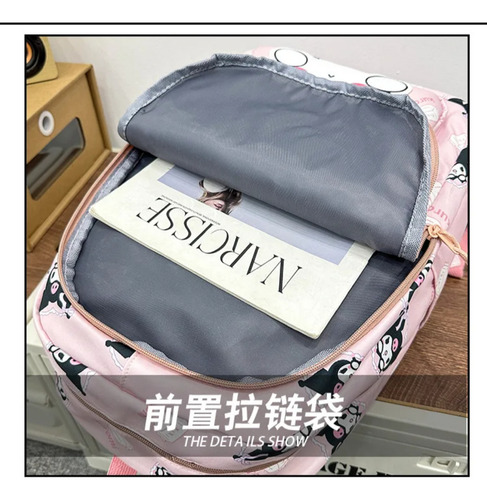 Mochila Kuromi Grande De 45 Cm Mochila Escolar Y Todo Uso