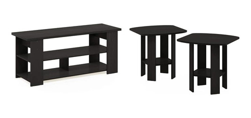 Furinno Jaya Tv Stand & Simple Design End Table, 2-pack,