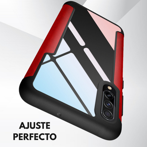 Funda Para Galaxy A50 Con Mica Varios Modelos Antigolpes Verde Piel Color
