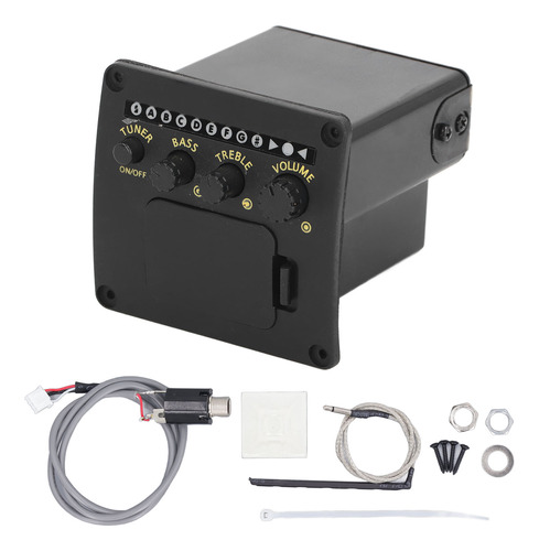 Afinador De Guitarra Acústica Eq01 2 Band Eq Negro Para Prac