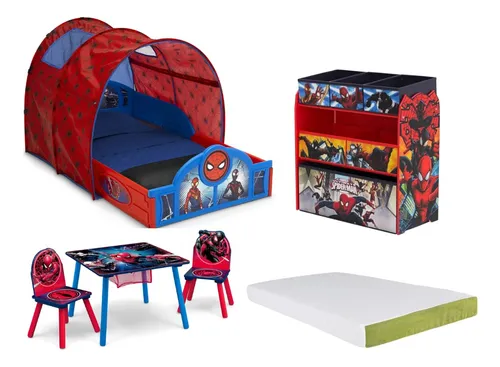 comprar Set Recamara Infantil Cama Con Toldo Juguetero Mesa Colchon