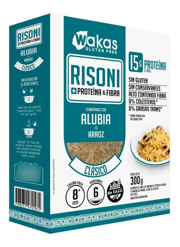 Risoni Wakas Alubia Y Arroz Para Risotto Clásico Sin Tacc