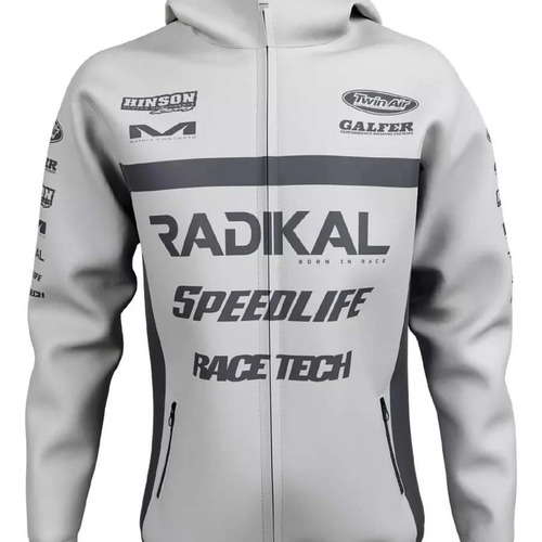 Campera Rompeviento Radikal Race Gris